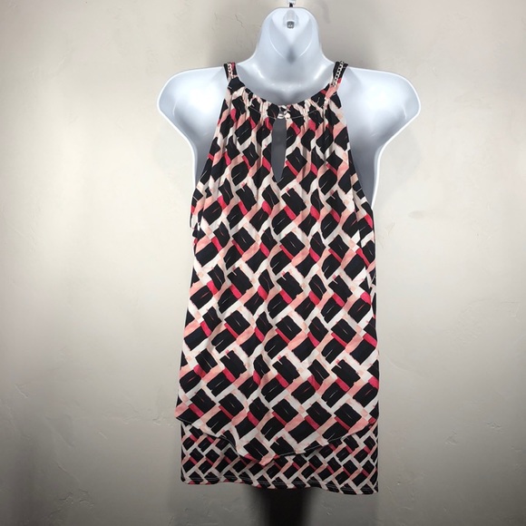 White House Black Market sleeveless blouse sz med - Picture 4 of 6